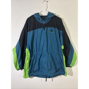 Nike ACG Vintage 90s Windbreaker Neon Green Teal Men's L Full Zip